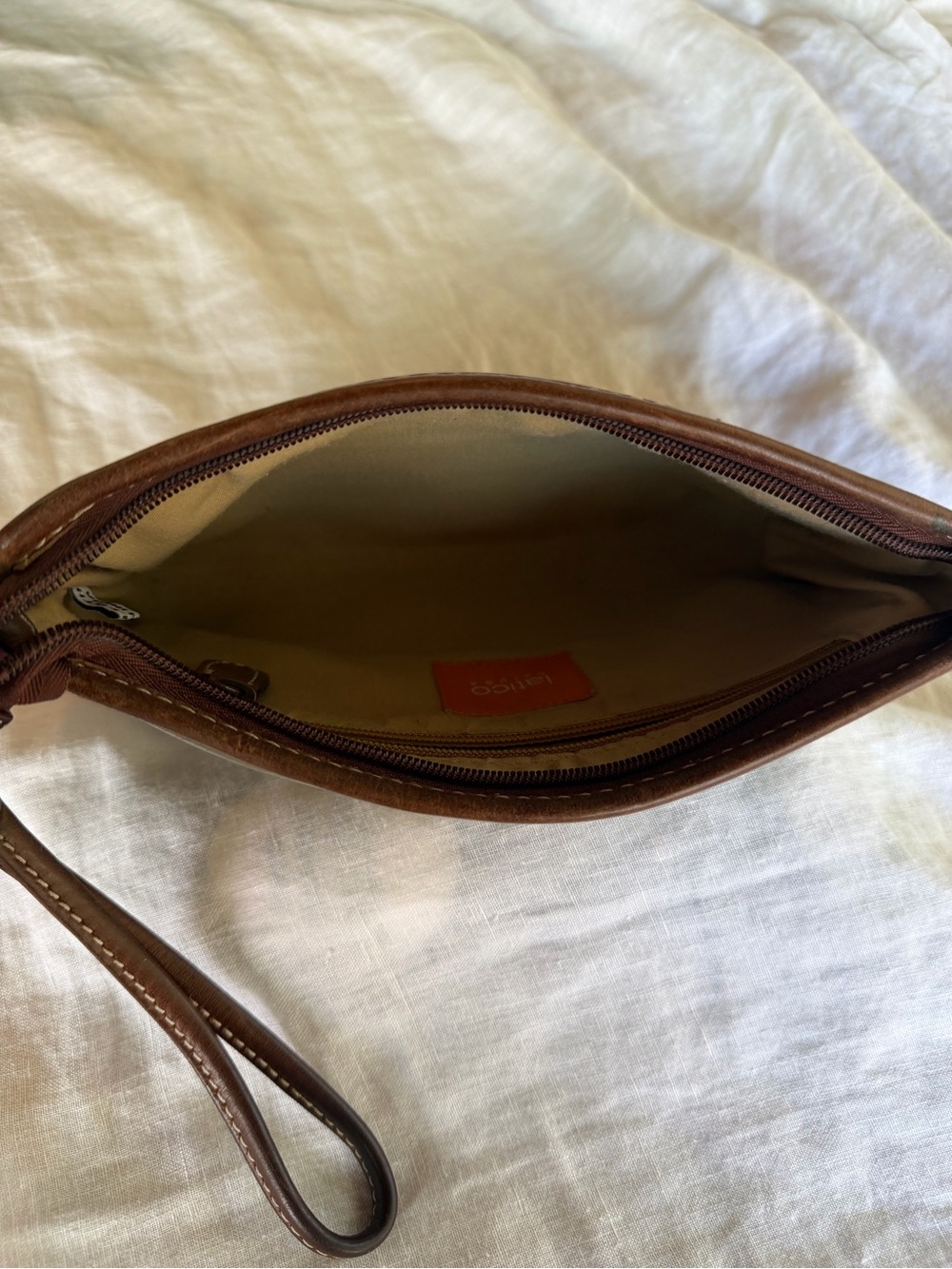 Latico Leather Wristlet – Sage Green and Brown - Picture 8 of 11